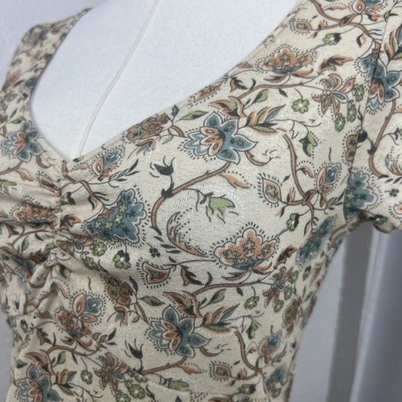 Vintage Babydoll Fairy Top Juniors Large Sheer Floral Y2K Cottage Coquette - Picture 4 of 12